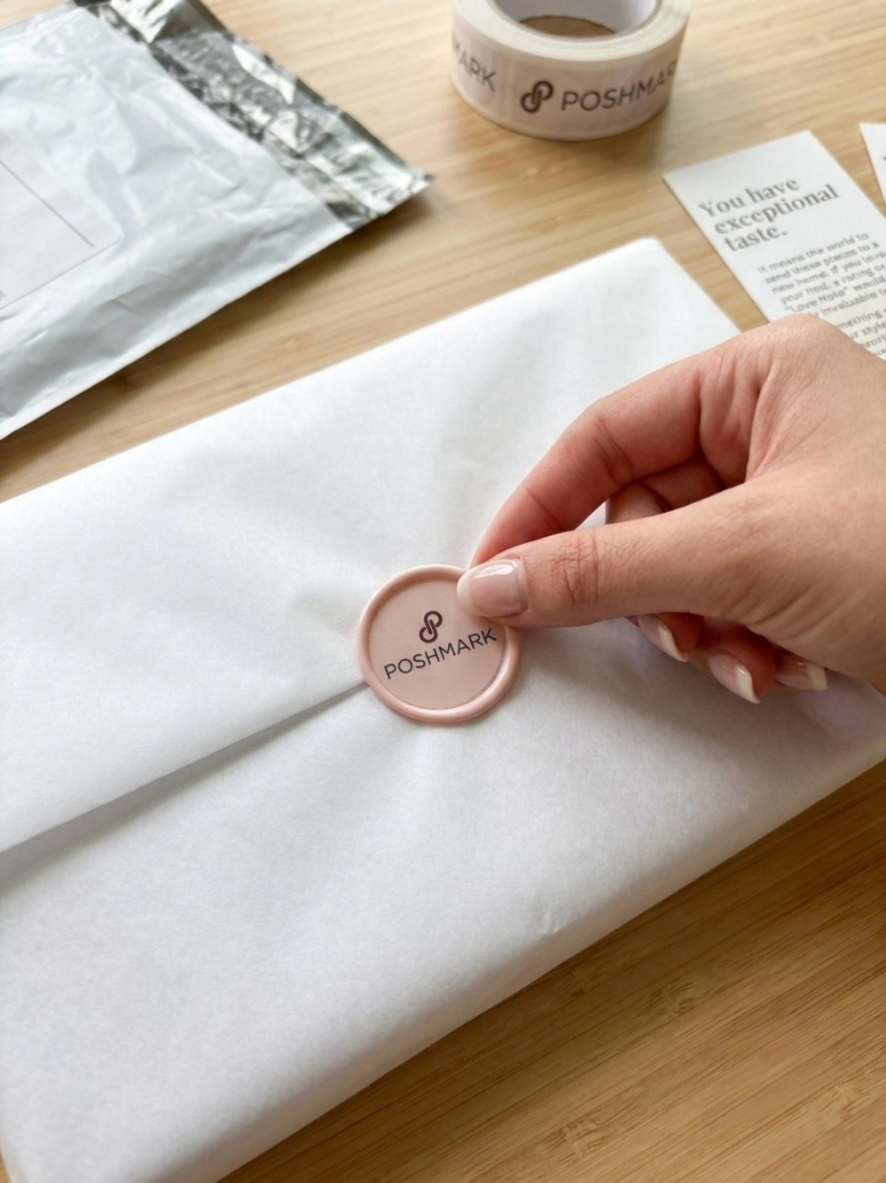 POSHMARK Branded Wax Seal Stickers | Premium Reseller Packaging Supplies - Picture 3 of 14